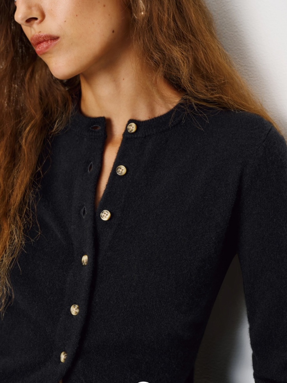 Farren Cashmere Crew Cardigan - Picture 4 of 7